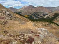 Looking down into Peru Creek