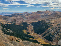 Looking down onto Webster Pass