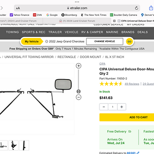 CIPA Universal Deluxe Door-Mount Mirrors - Qty 2 CIPA Mirrors 11650-2.png